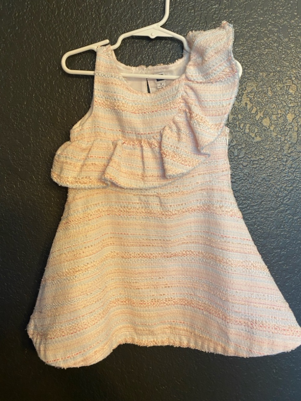 Janie and Jack Pink Boucle Ruffle Dress 3T